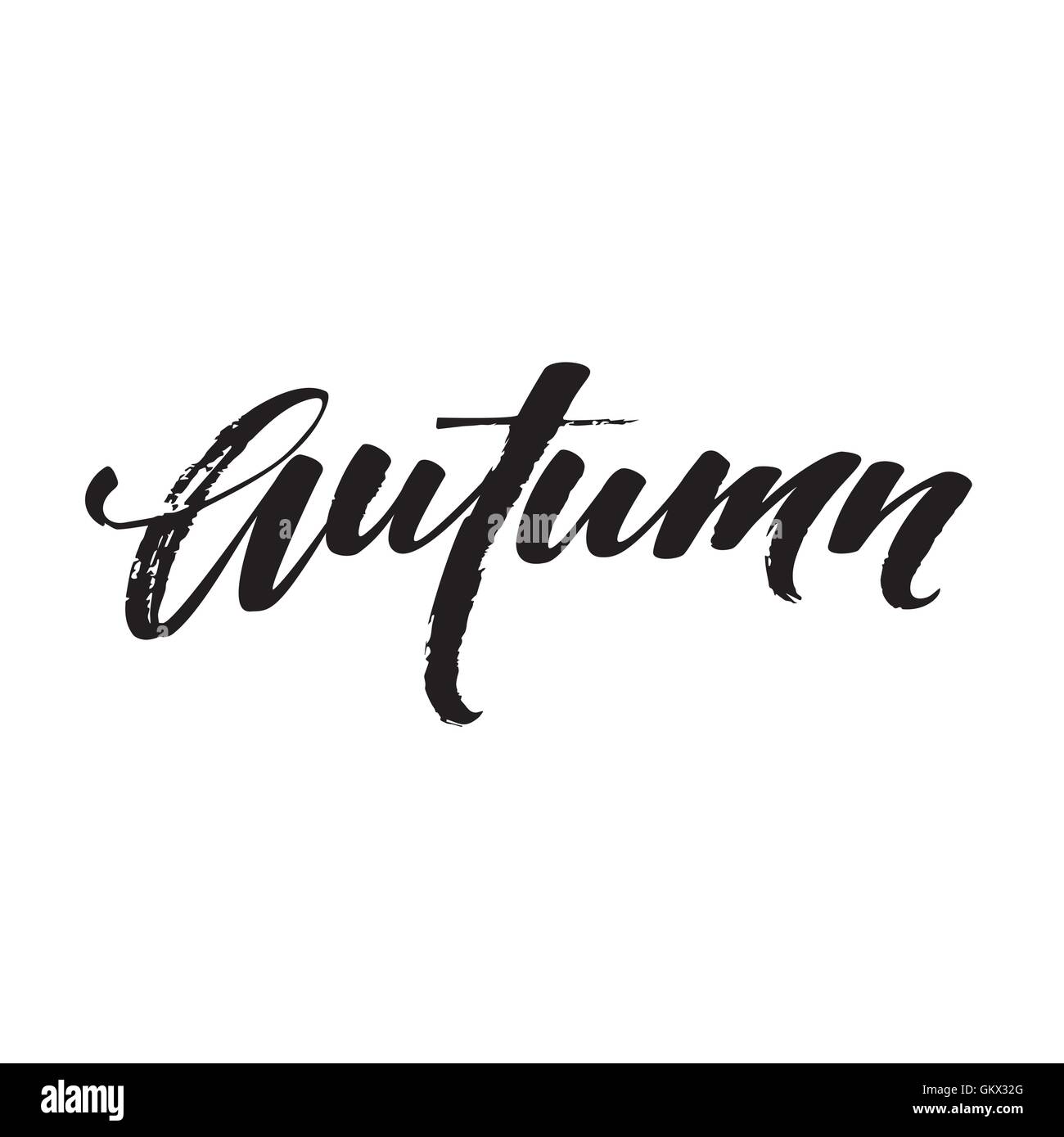 Herbst moderne Calligraph Karte. Handgezeichnete Schriftzug Design. Tinte-Abbildung. Herbst-Plakat. Vektor-illustration Stock Vektor