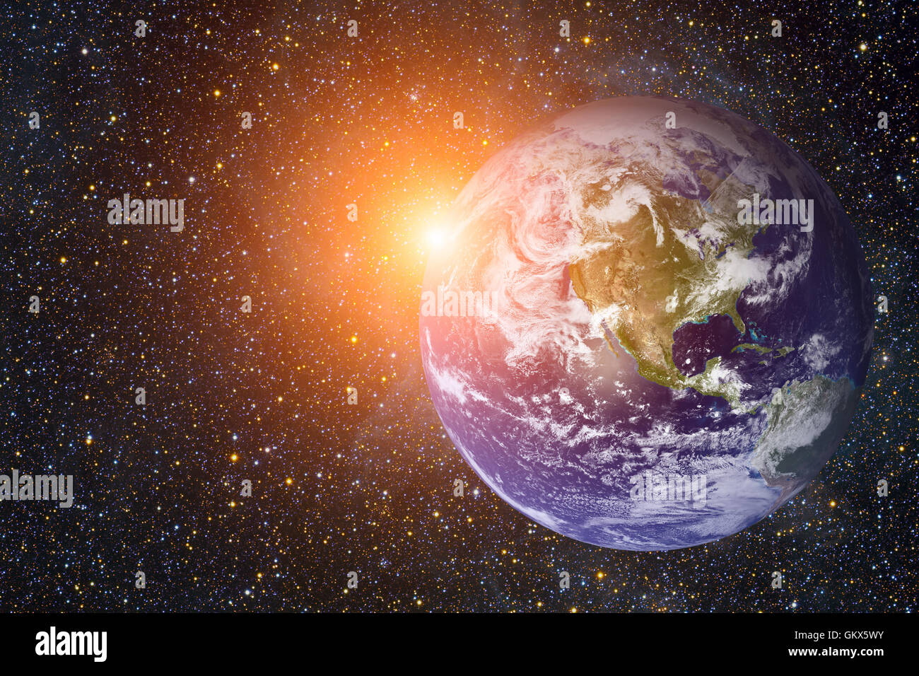 Sonnensystem - Planetenerde. Erde ist die größte und dichteste der