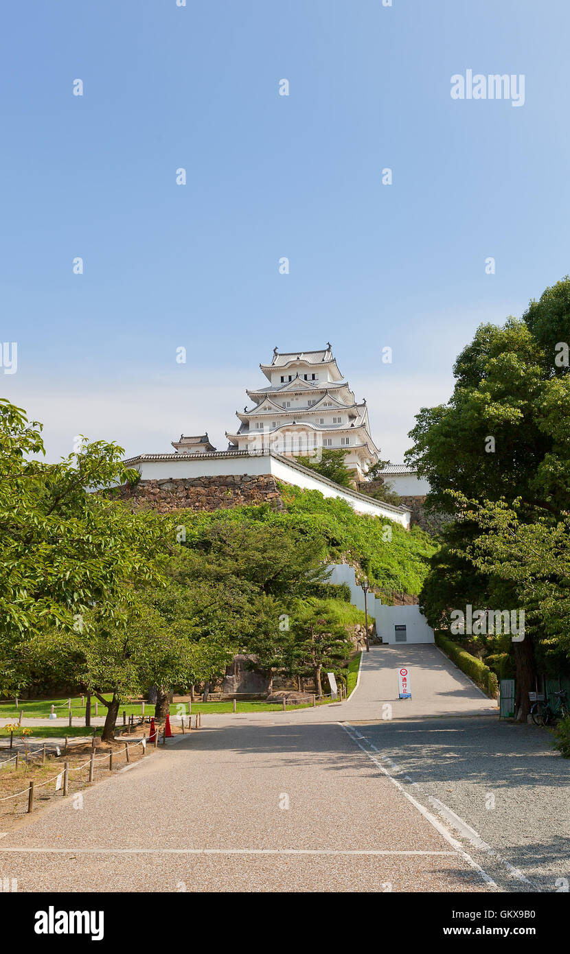 Main halten (Tenshukaku) der Burg Himeji (White Egret Castle, ca. 1609) Stockfoto