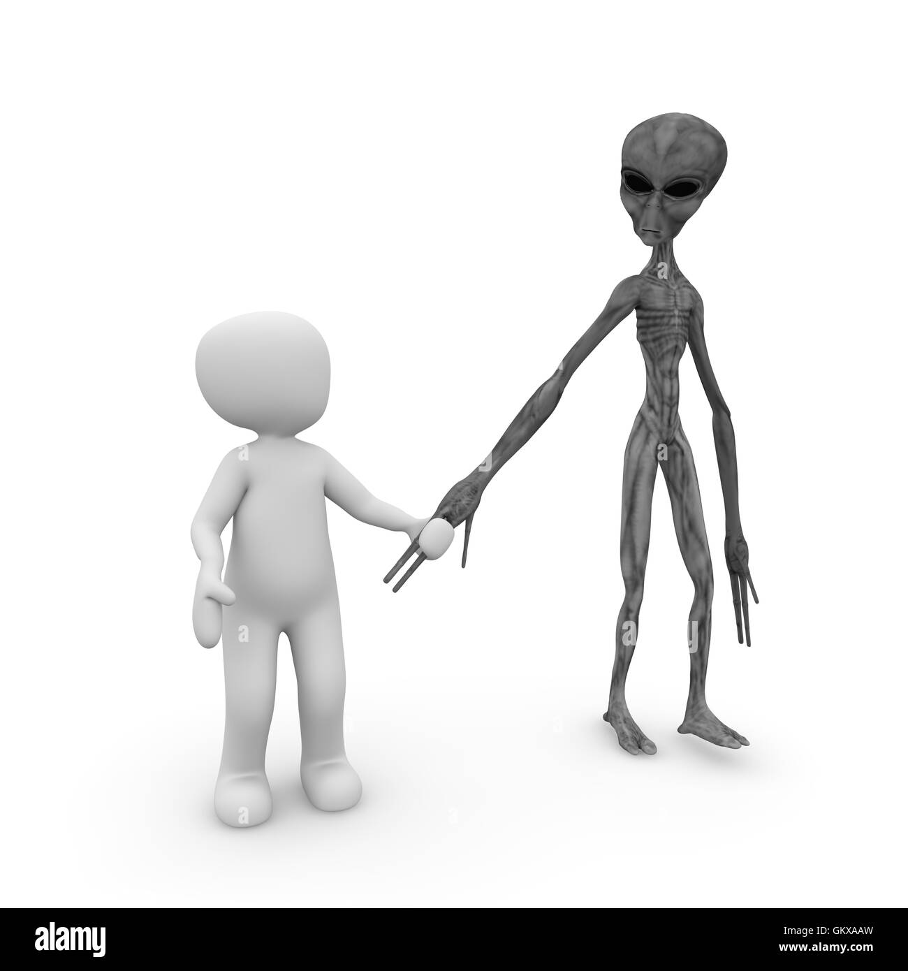 Die Hand nicht fremd Stockfoto