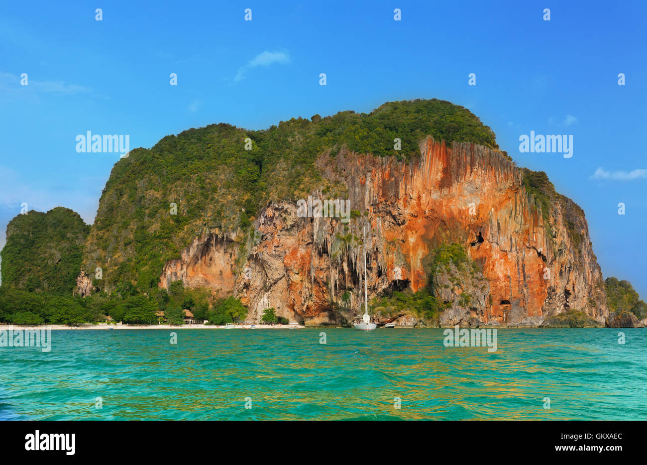 Große tropische Wüste Insel am Meer Stockfoto