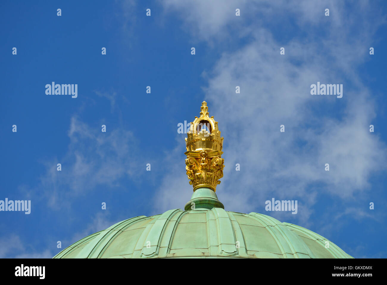Vergoldete Dach Details, Bank of England, Threadneedle Street, London EC2R, Vereinigtes Königreich Stockfoto