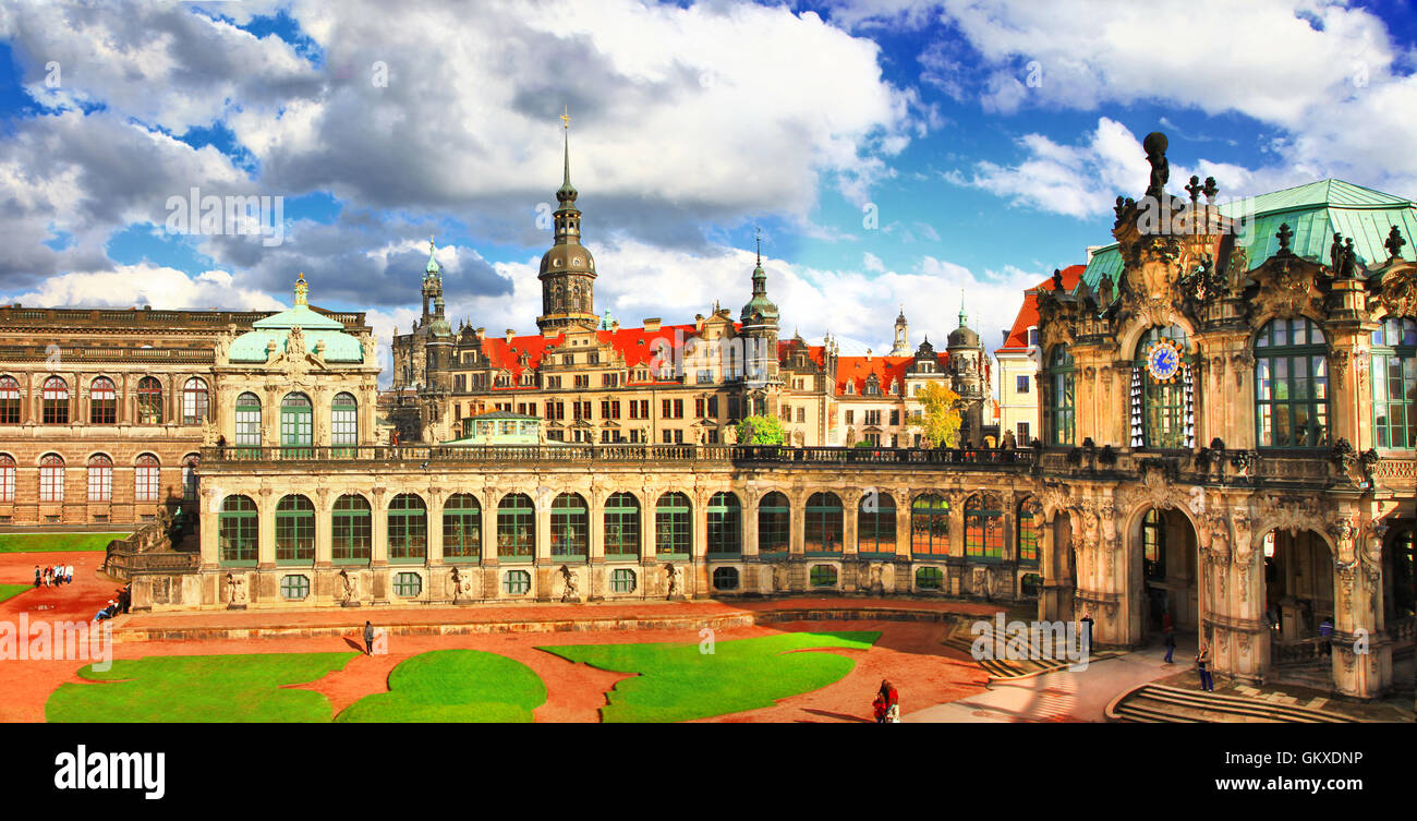 Erstaunlich, barocke Zwinger Museum ich Dresden. Deutschland Stockfoto
