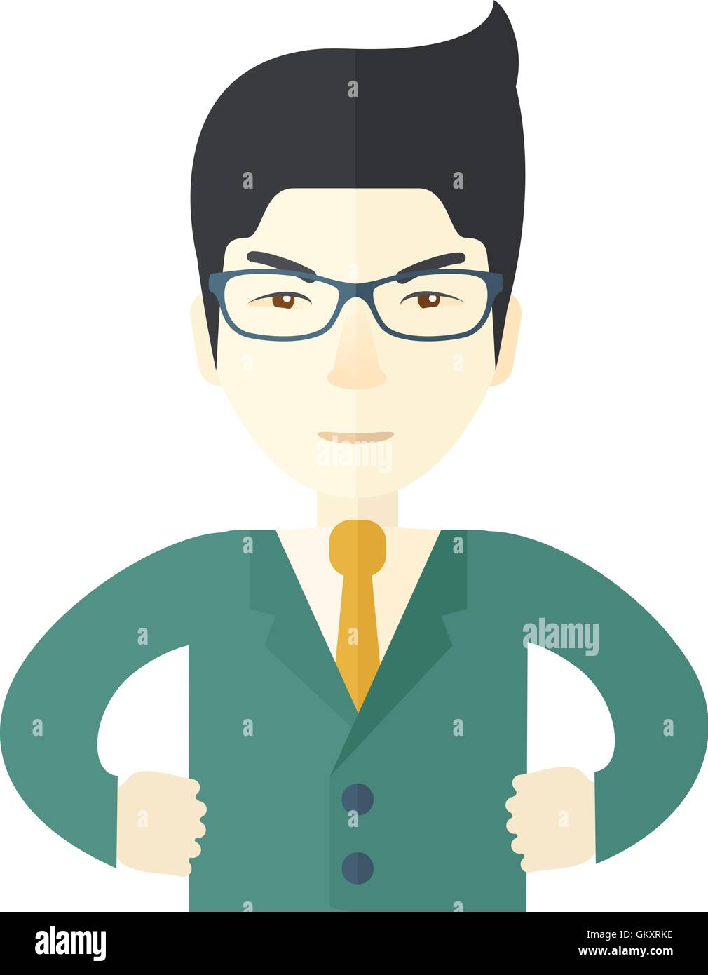 Wütend chinesischen Chef Stock Vektor