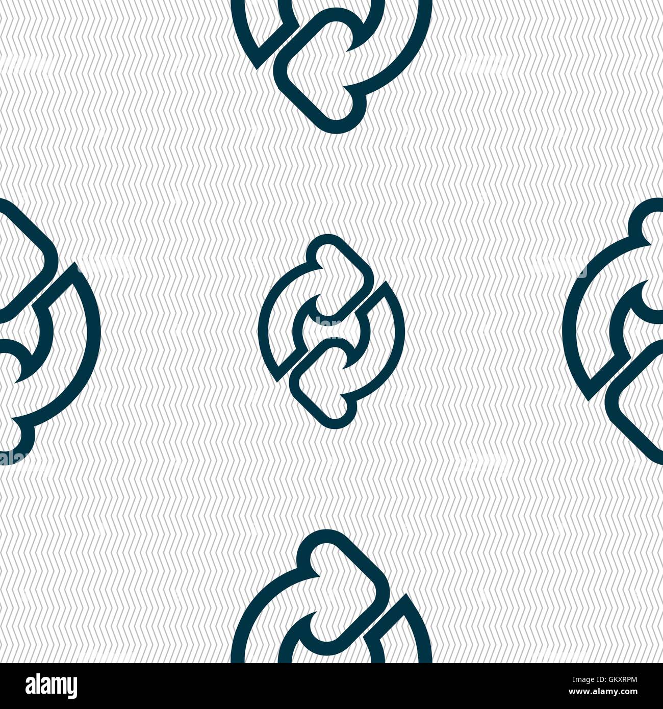 Aktualisieren Sie Symbol Zeichen. Nahtlose Muster mit geometrischen Struktur. Vektor Stock Vektor