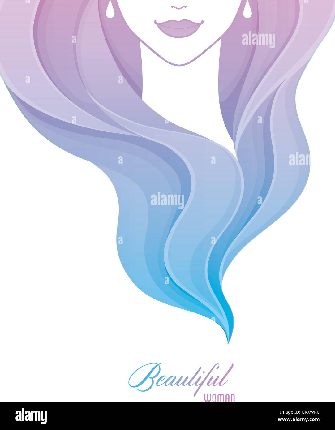 Schöne und junge Frau Stock Vektor