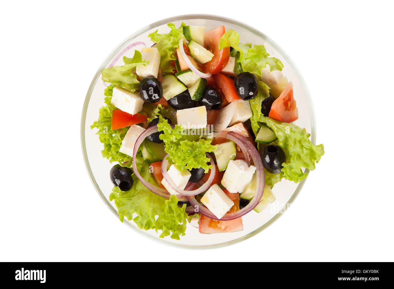 Leckeren griechischen Salat Stockfoto