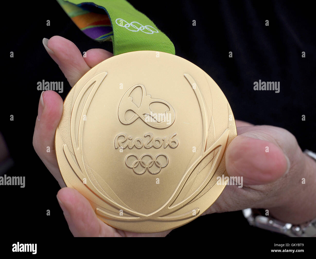 Goldmedaille von Rio 2016 Stockfoto