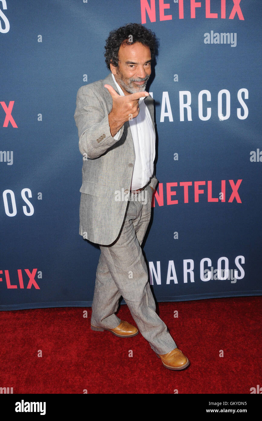 Hollywood, CA, USA. 24. August 2016. 24. August 2016 - Hollywood, Kalifornien. Damian Alcazar. Netflix '' Narcos'' Staffel 2 und Screening statt auf Arclight Hollywood. Bildnachweis: Birdie Thompson/AdMedia Credit: Birdie Thompson/AdMedia/ZUMA Draht/Alamy Live-Nachrichten Stockfoto