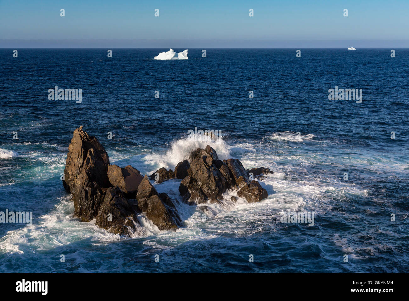 Die zerklüftete Küste von Cape Bonavista in Neufundland und Labrador, Kanada. Stockfoto