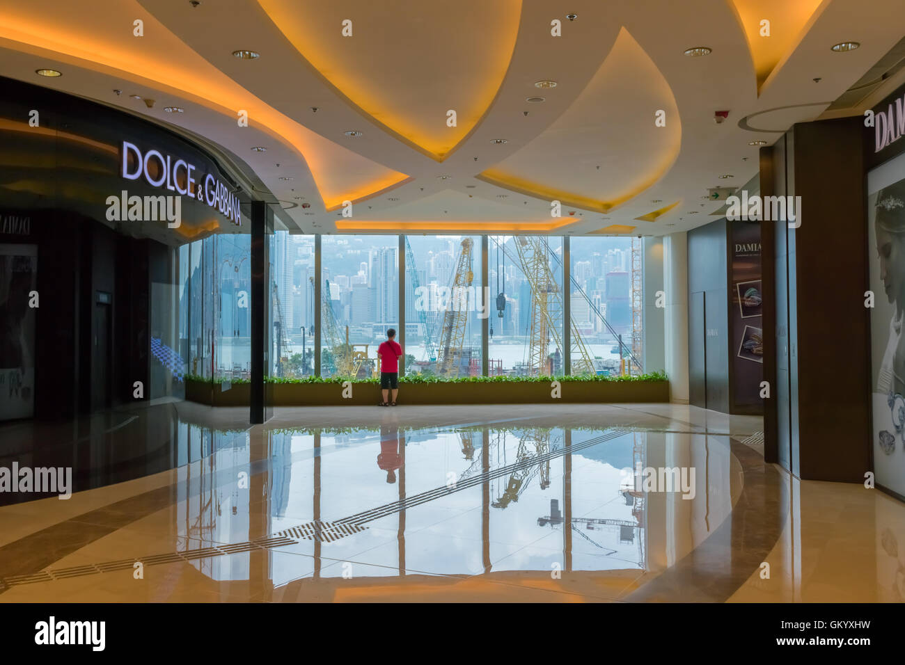 Blick auf Baustelle von Elementen Mall, Hong Kong, Kowloon, China Stockfoto