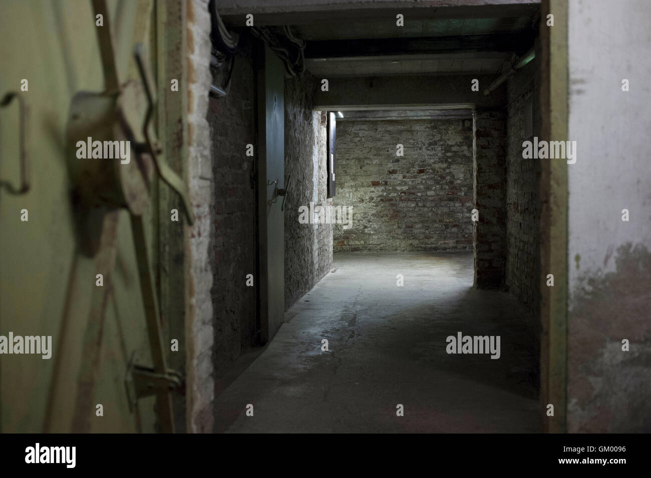 Haft Zellen im EL-DE-Fraktion den Nationalsozialismus Dokumentation Center Köln Köln Deutschland-ehemalige Gestapo-Zentrale, jetzt ein Museum Stockfoto