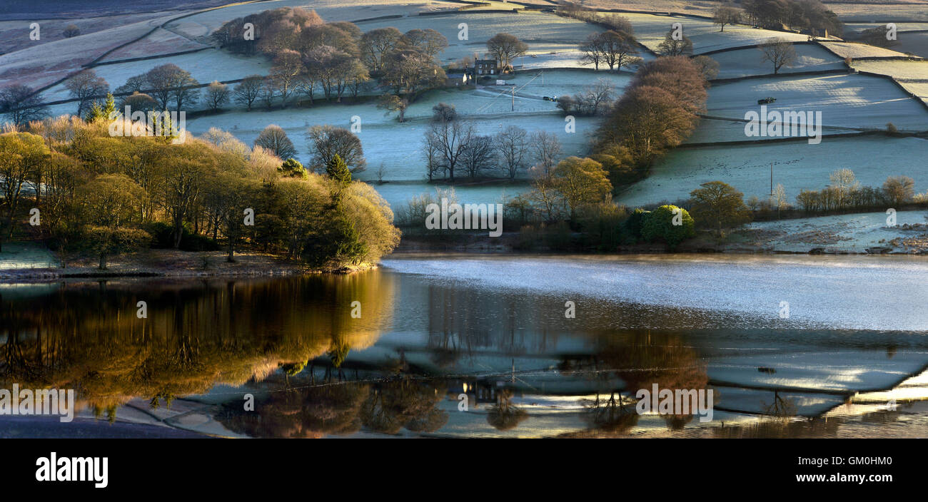 Reflexionen von einem Wintertag Stockfoto