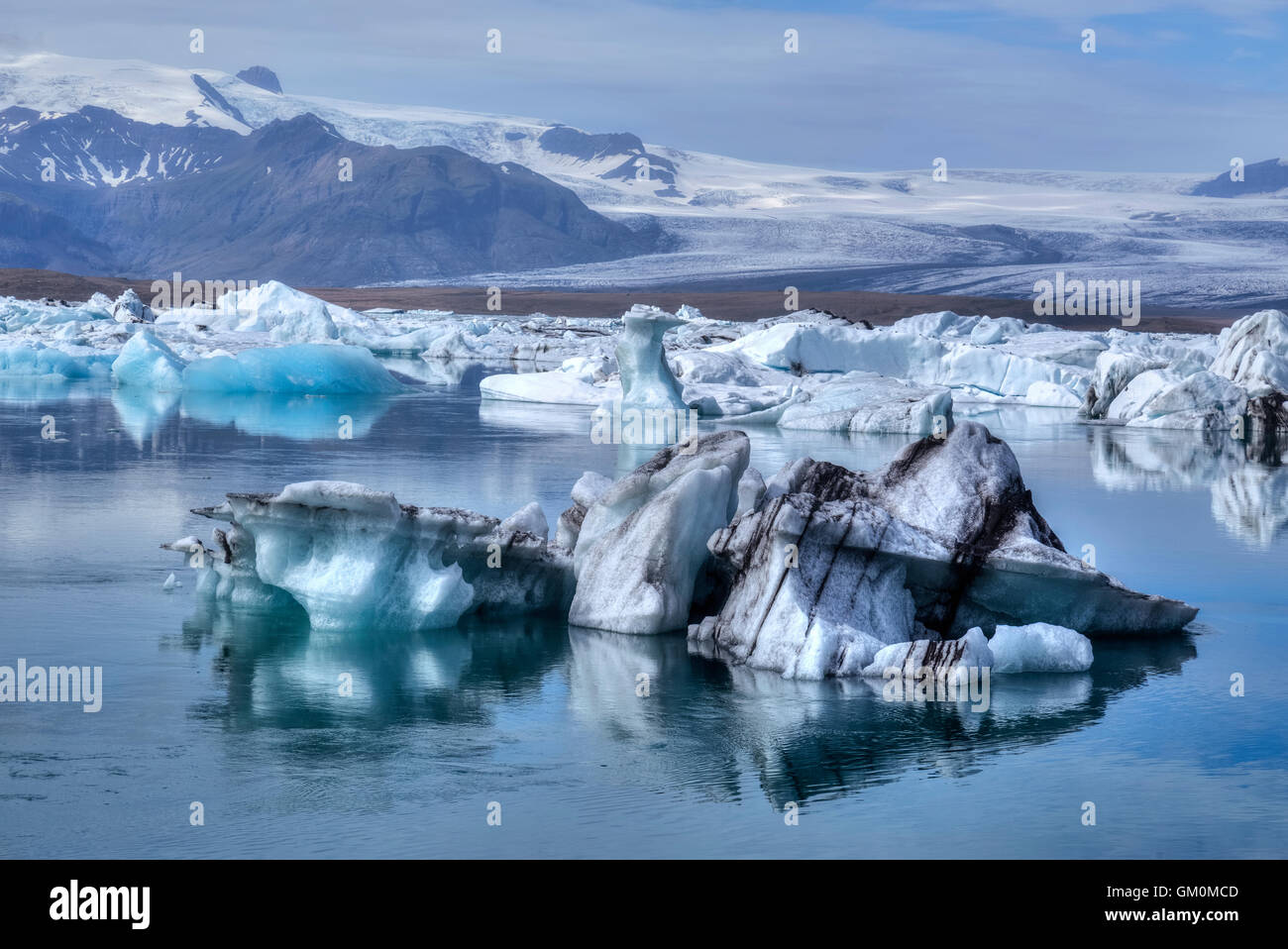 Jökulsárlón, Eisberg, Vatnajökull-Nationalpark, Breidamerkurjokull Gletscher, Island Stockfoto