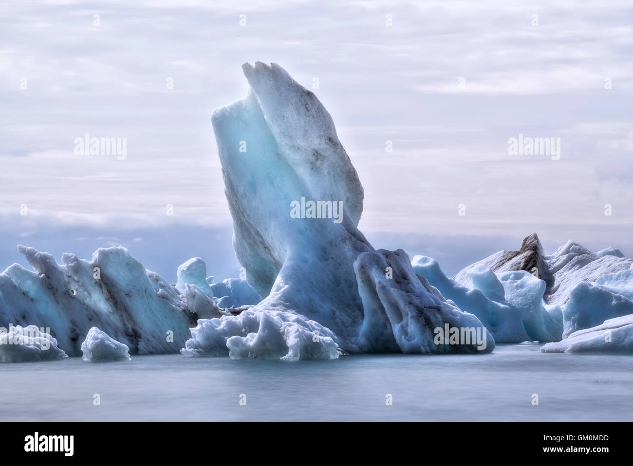 Jökulsárlón, Eisberg, Vatnajökull-Nationalpark, Breidamerkurjokull Gletscher, Island Stockfoto