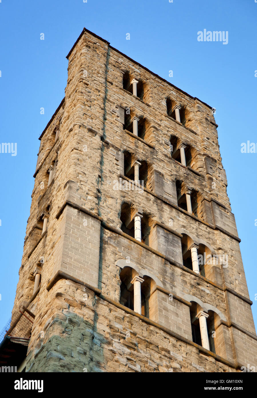 Santa Maria della Pieve in Arezzo, Toskana. Stockfoto