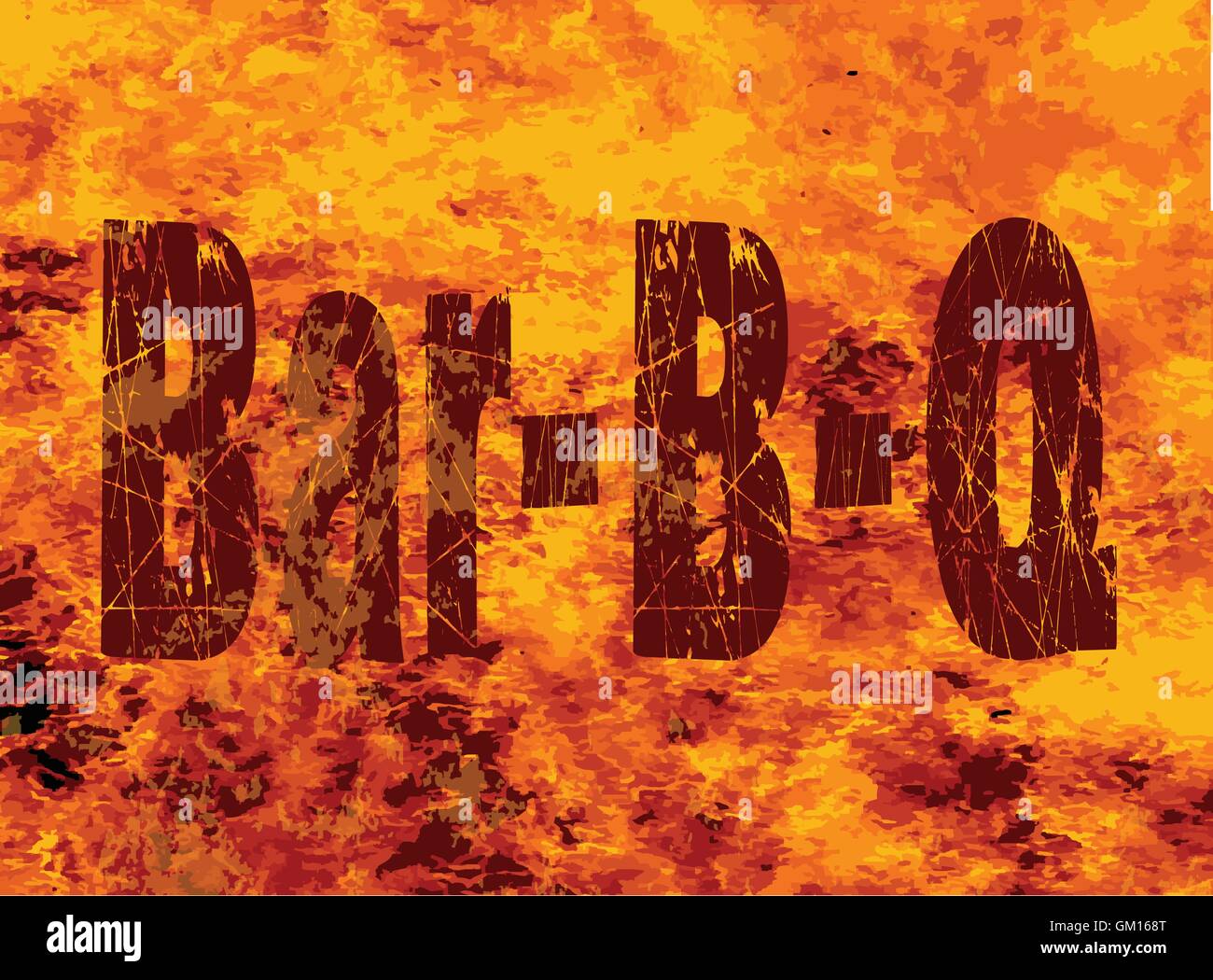 Bar-BQ Flammen Stock Vektor