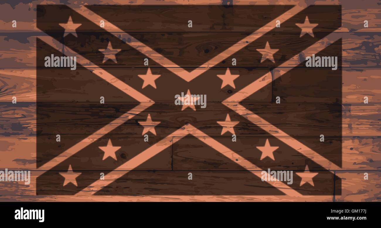 Flagge der Konföderierten Marke Stock Vektor