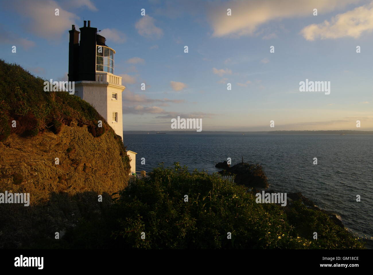 St. Anthony Head Lighthouse, Roseland, Cornwall, England Stockfoto