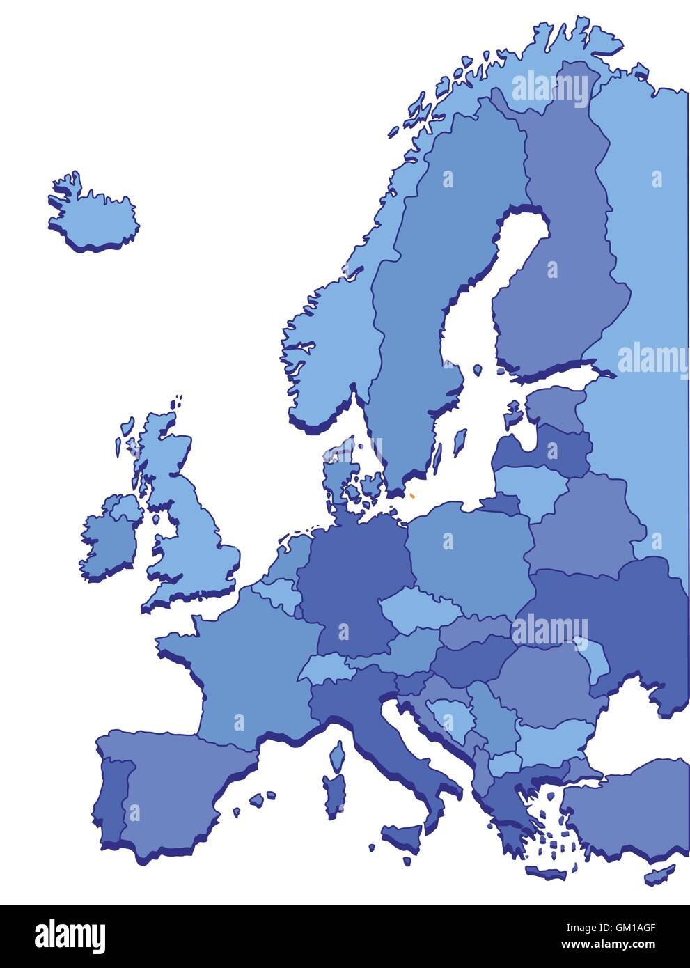 Europa-Karten Stock Vektor