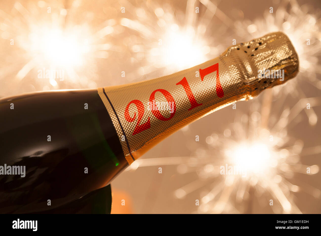 Frohes neues Jahr 2017 Stockfoto