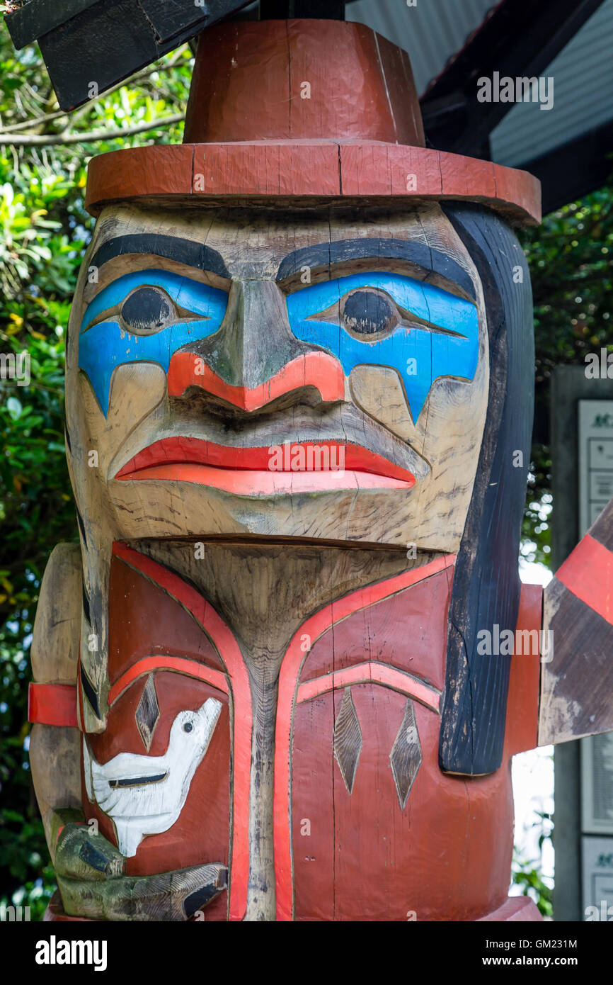 Totem der alten Inuit in Alaska Stockfoto