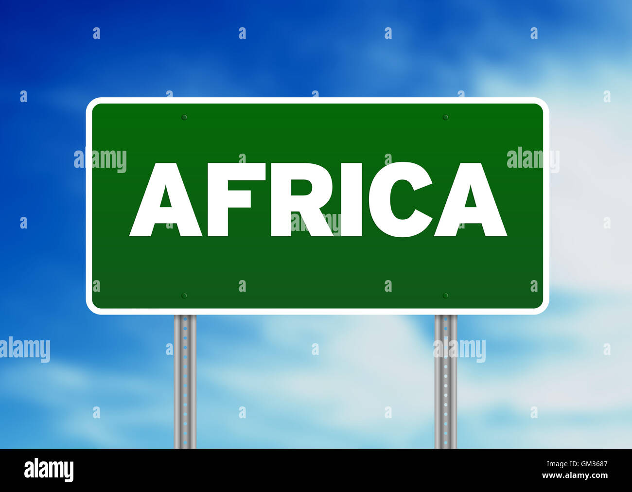 Afrika-Autobahn Zeichen Stockfoto