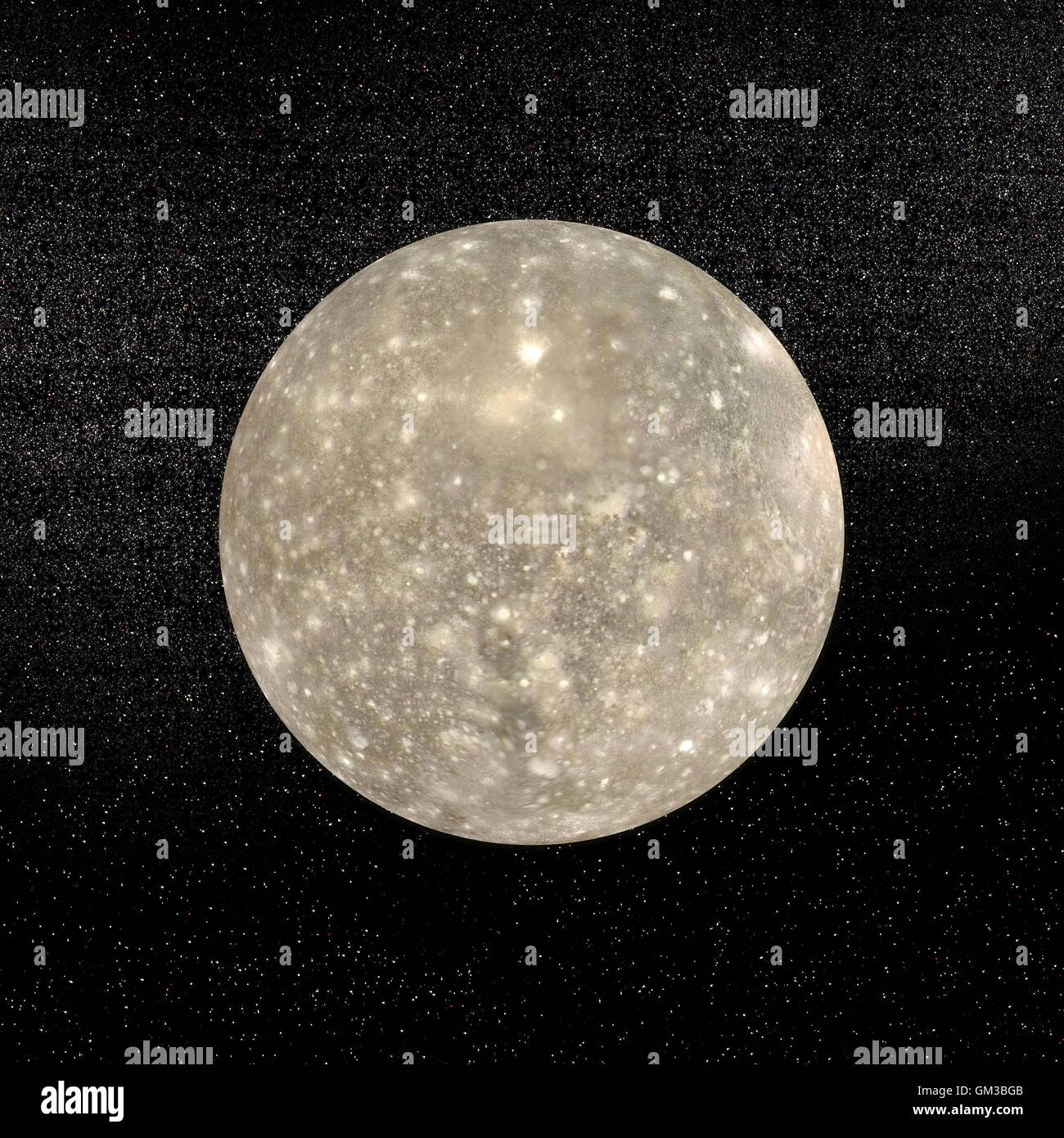 Callisto Planet - 3D render Stockfoto