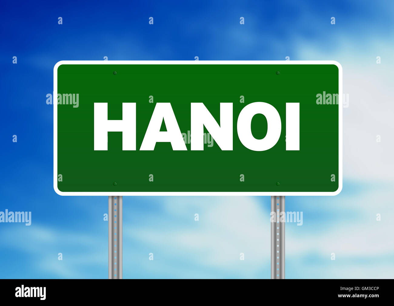 Hanoi-Straßenschild Stockfoto