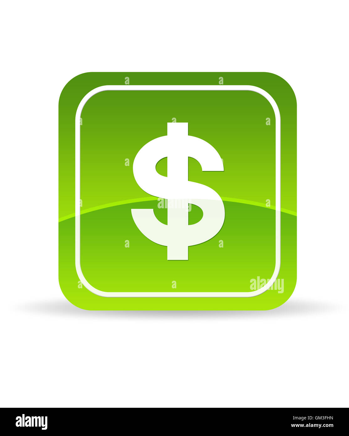Grünen Dollar-Symbol Stockfoto