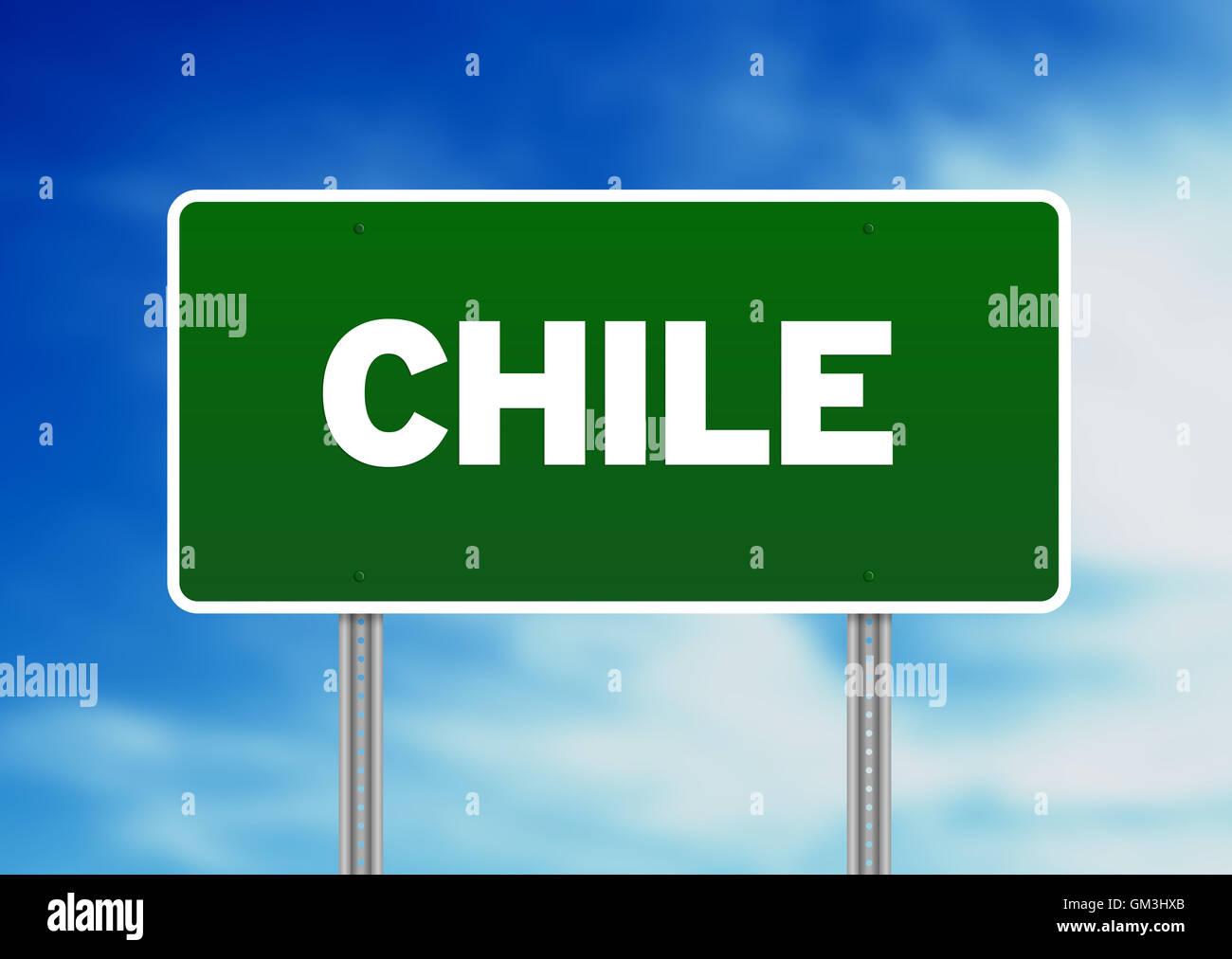 Chile-Autobahn Zeichen Stockfoto