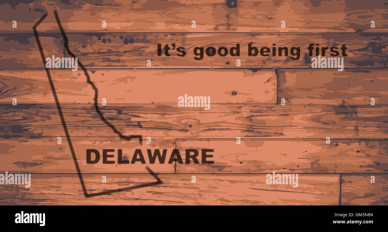 Delaware Karte Marke Stock Vektor