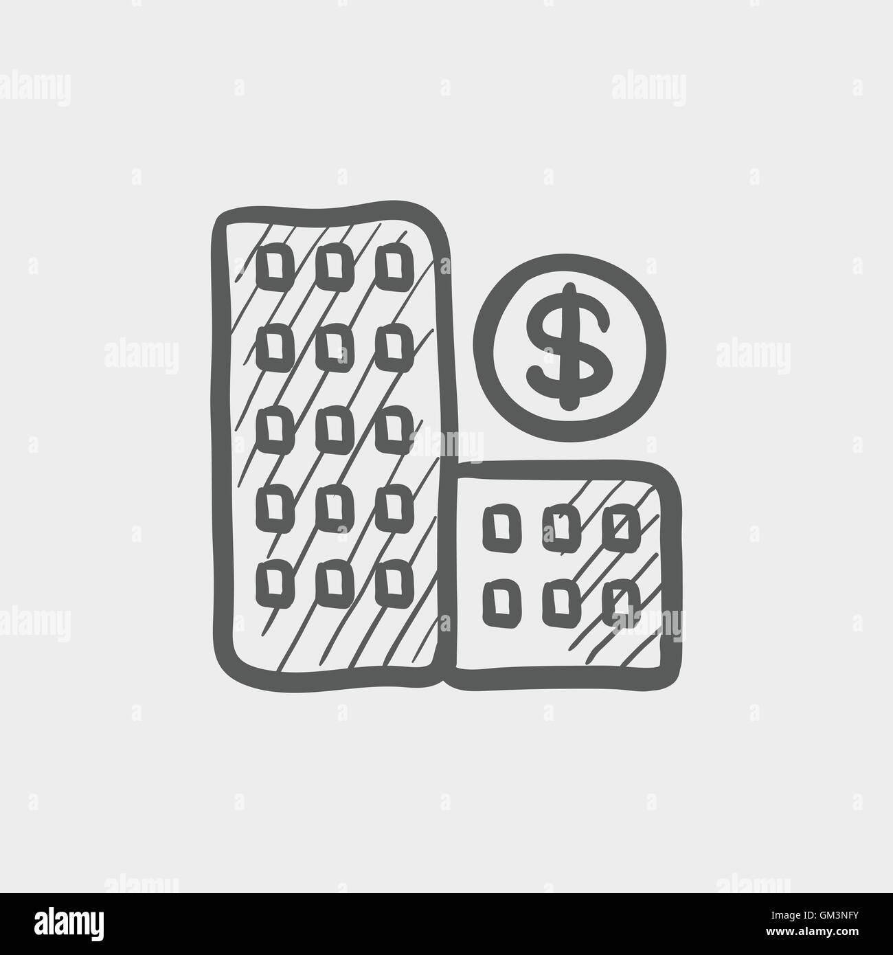 Gute Lage-Skizze-Symbol Stock Vektor