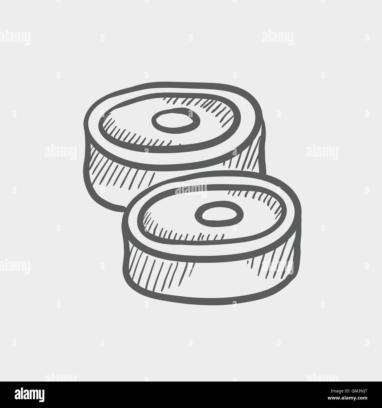 Schwein Steak Skizzensymbol Stock Vektor