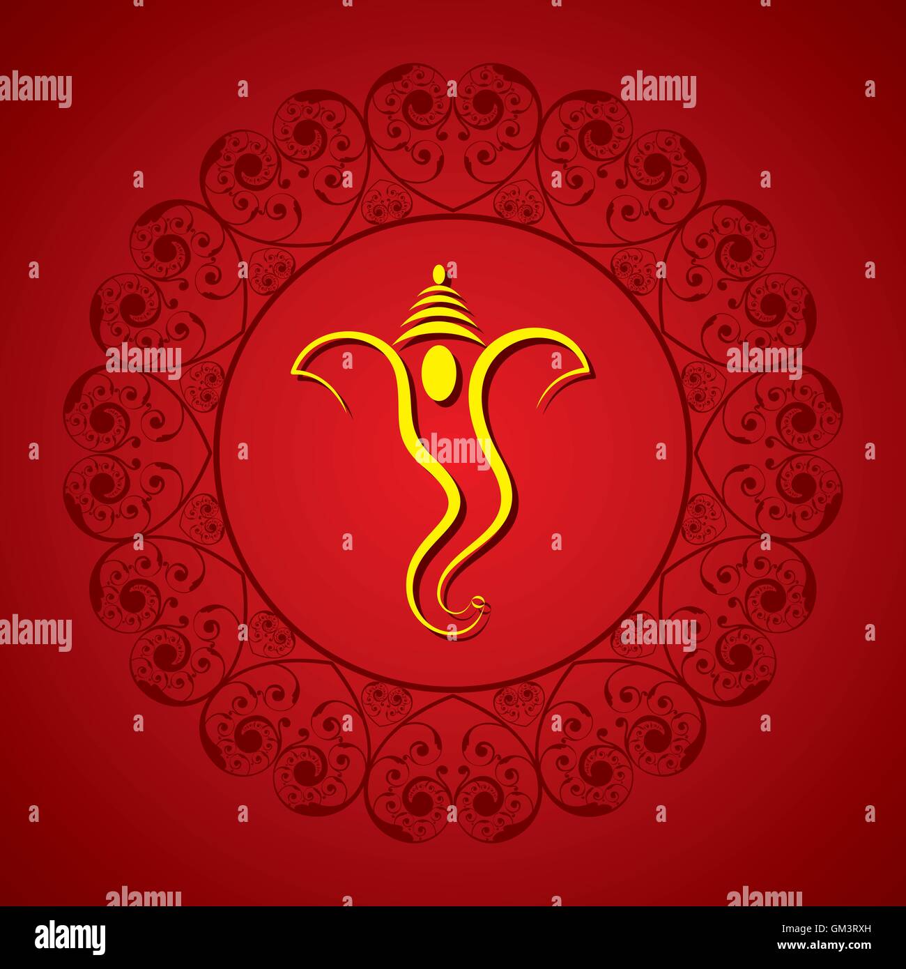 kreative Ganesh Chaturthi Festival Grußkarte Hintergrund Vektor Stock Vektor