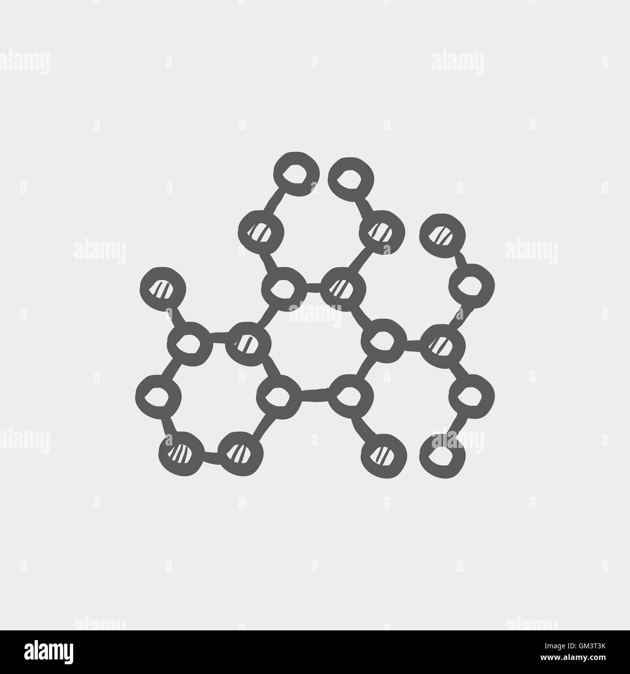 DNA-Molekül Skizzensymbol Stock Vektor