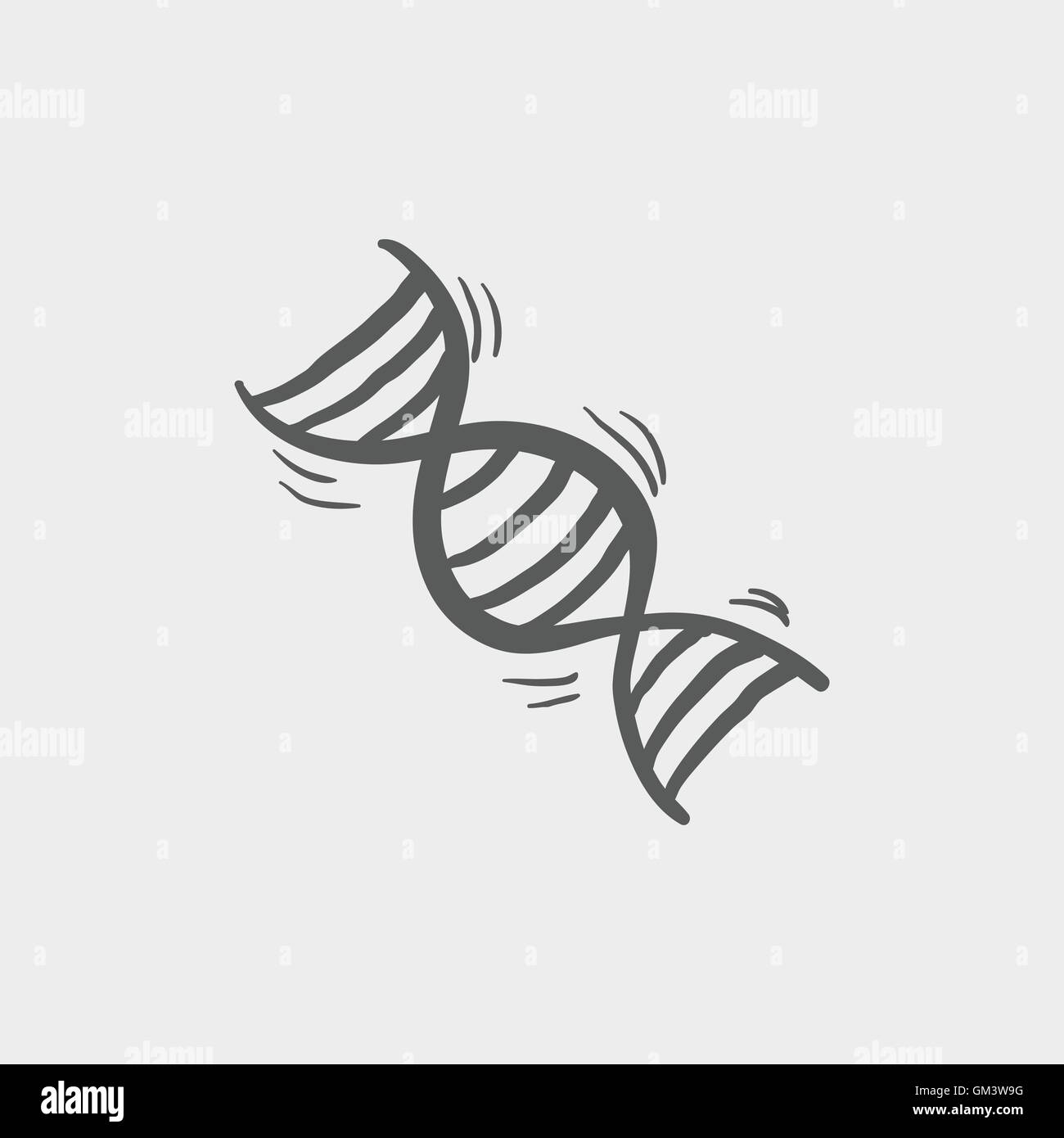 DNA-Skizze-Symbol Stock Vektor