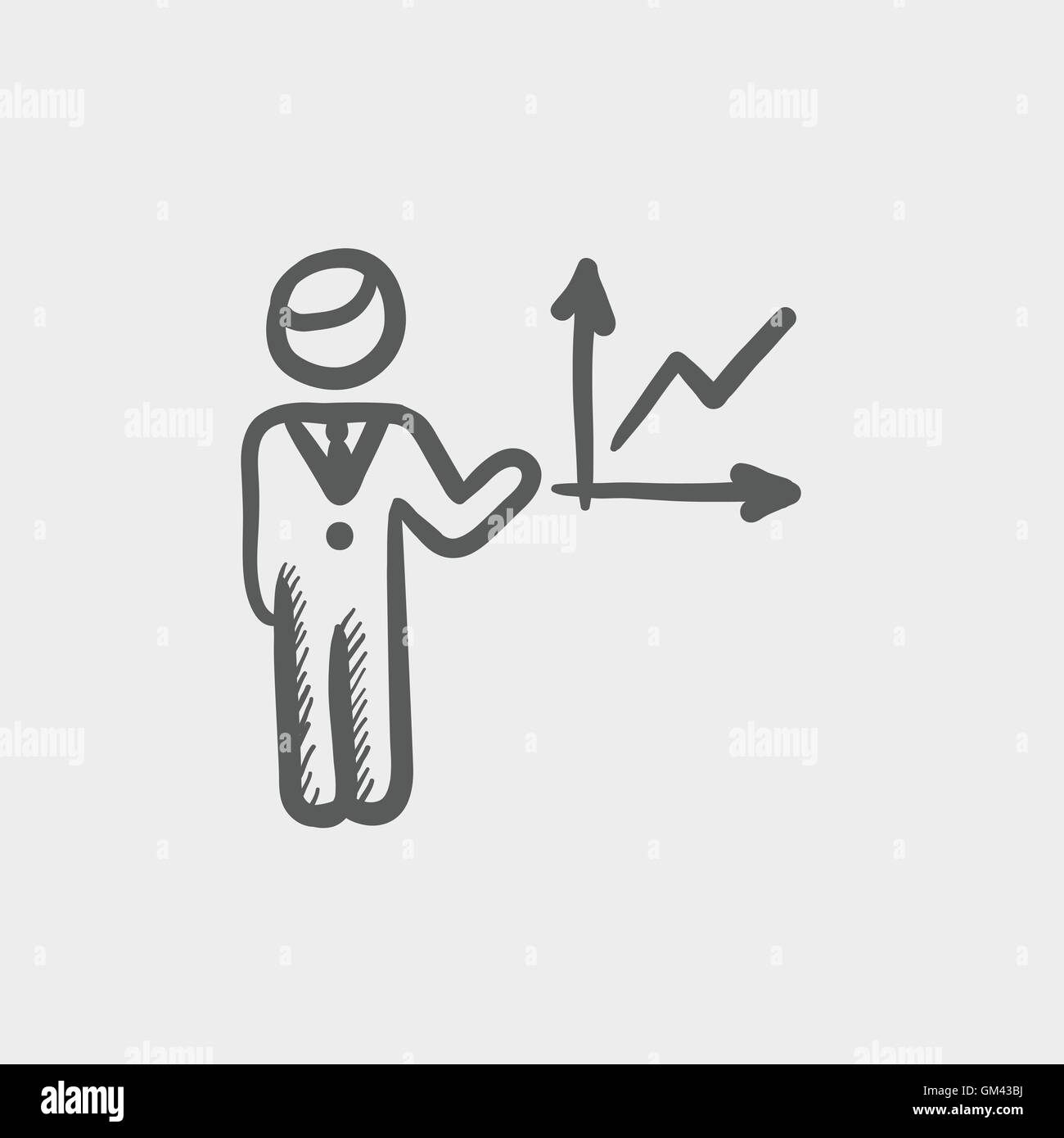 Geschäfts-Bericht Skizzensymbol Stock Vektor