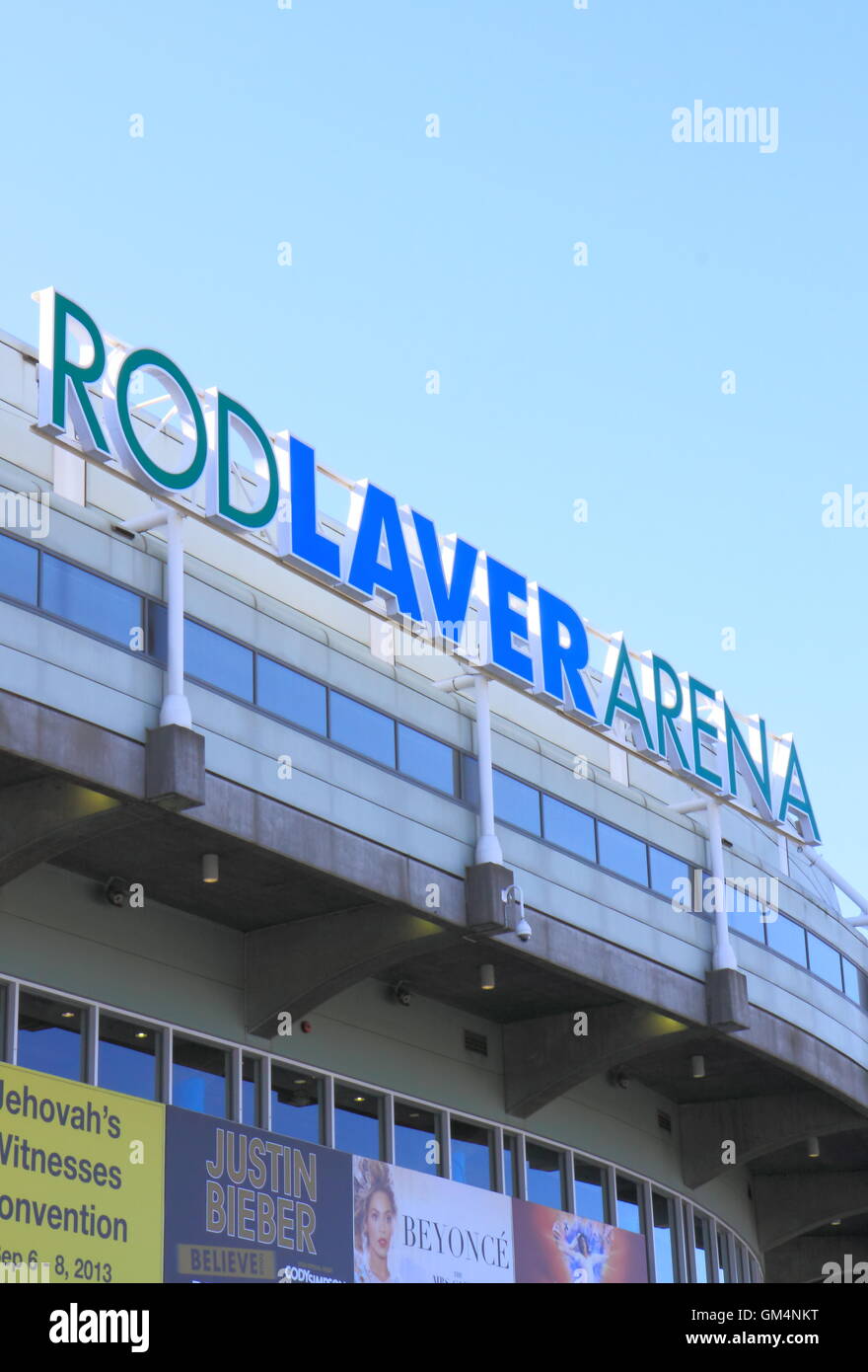 Haupteingang der Rod Laver Arena in Melbourne Australien. Stockfoto
