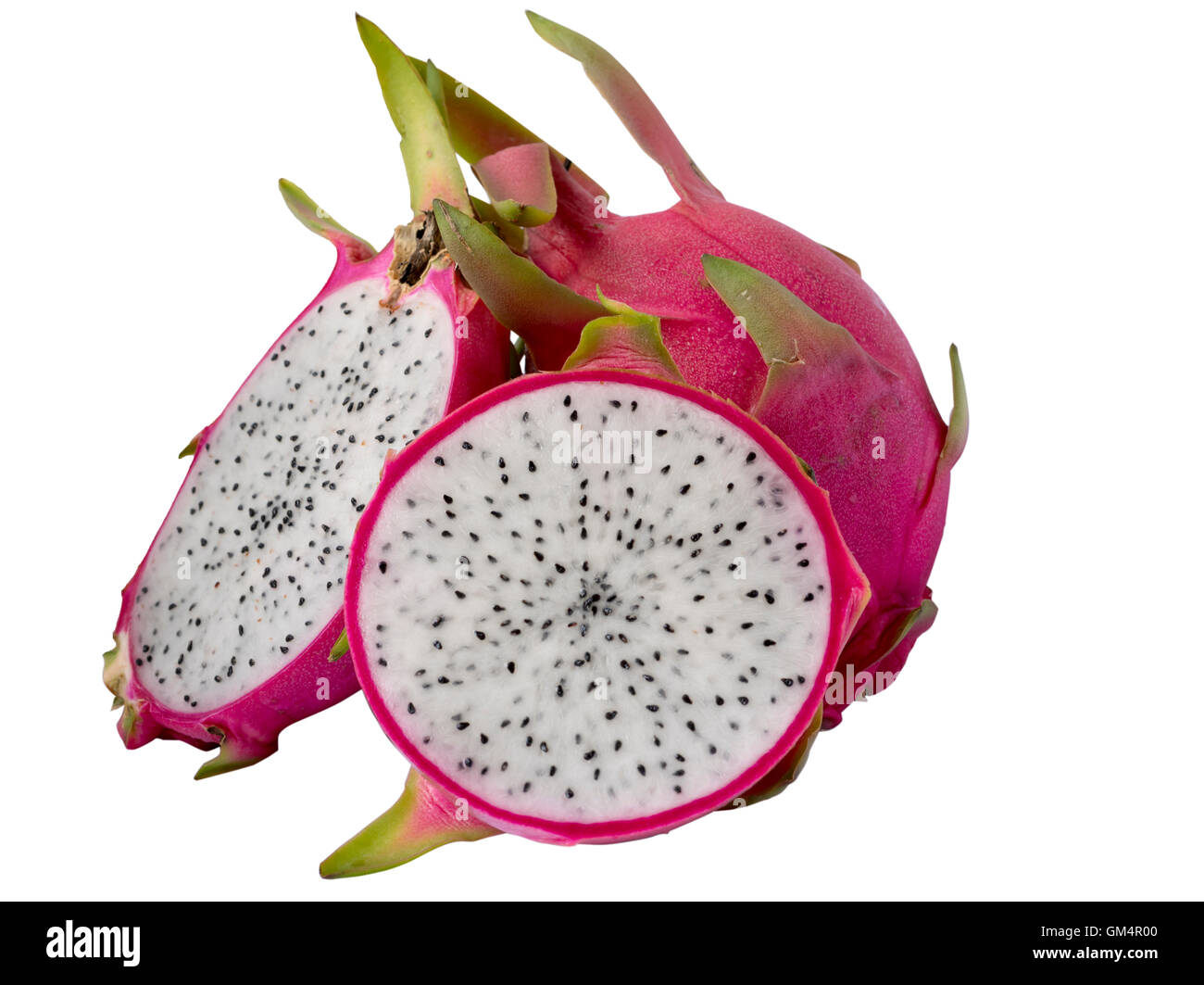 Drachenfrucht isoliert auf weiss Stockfoto