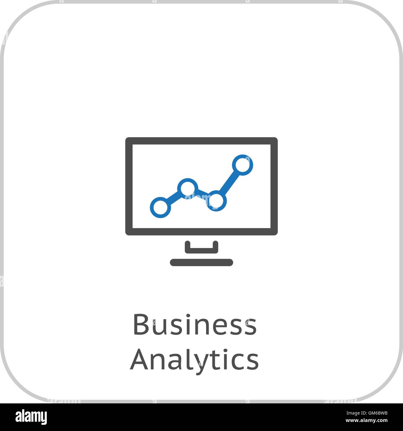 Business-Analytics-Icon. Business-Konzept. Flaches Design. Stock Vektor