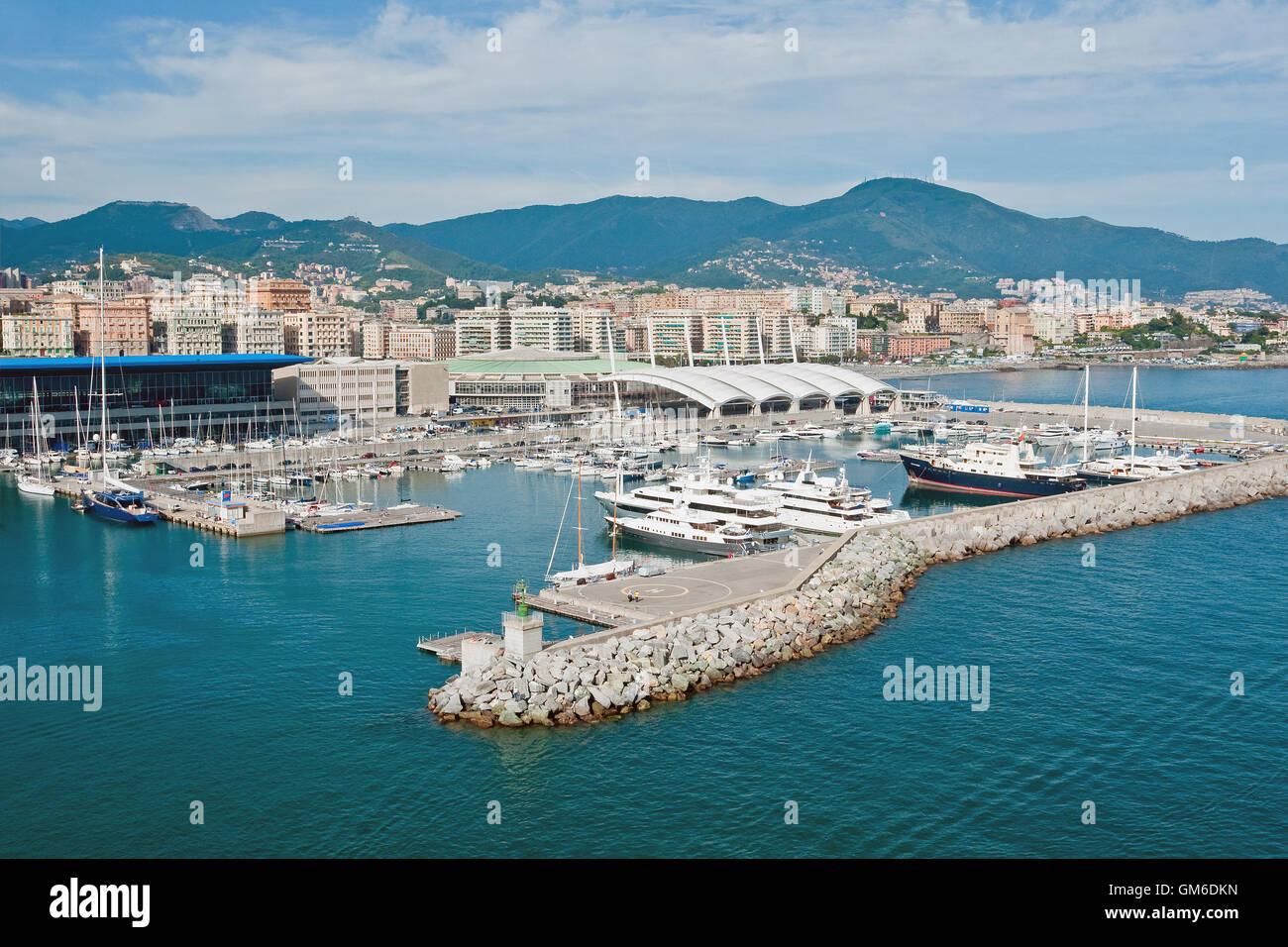 Yacht-Marina im Hafen von Genua, Italien Stockfoto
