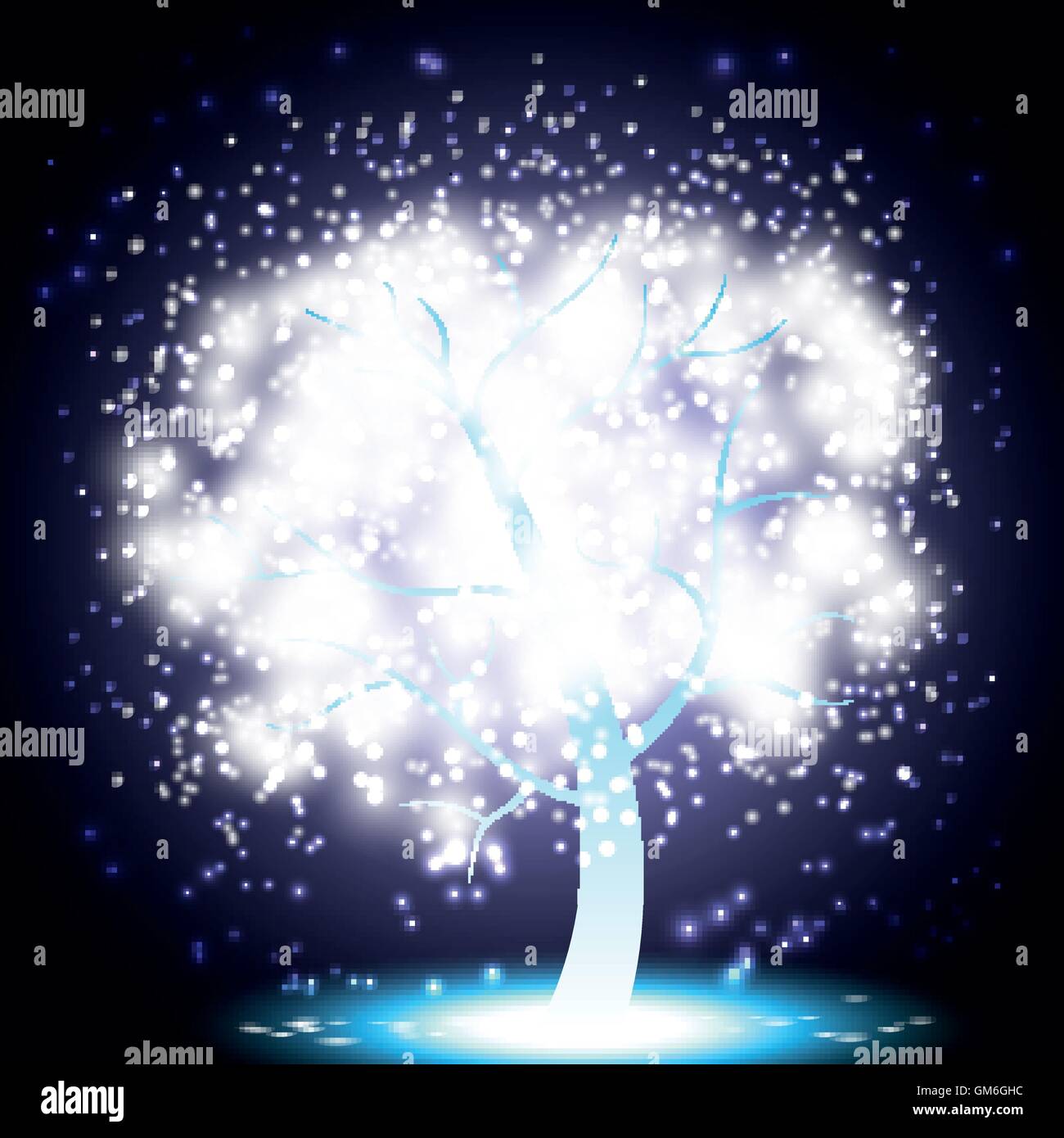 Magische Weihnachtsbaum Stock Vektor