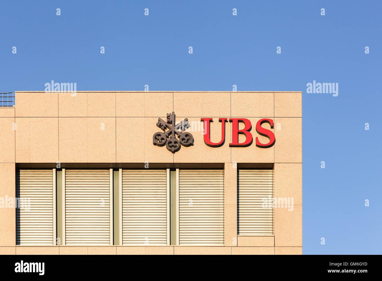 UBS-Büros in Genf, Schweiz Stockfoto