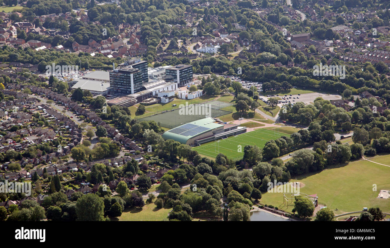 Luftaufnahme von Universität von Derby, Derbyshire, UK Stockfoto