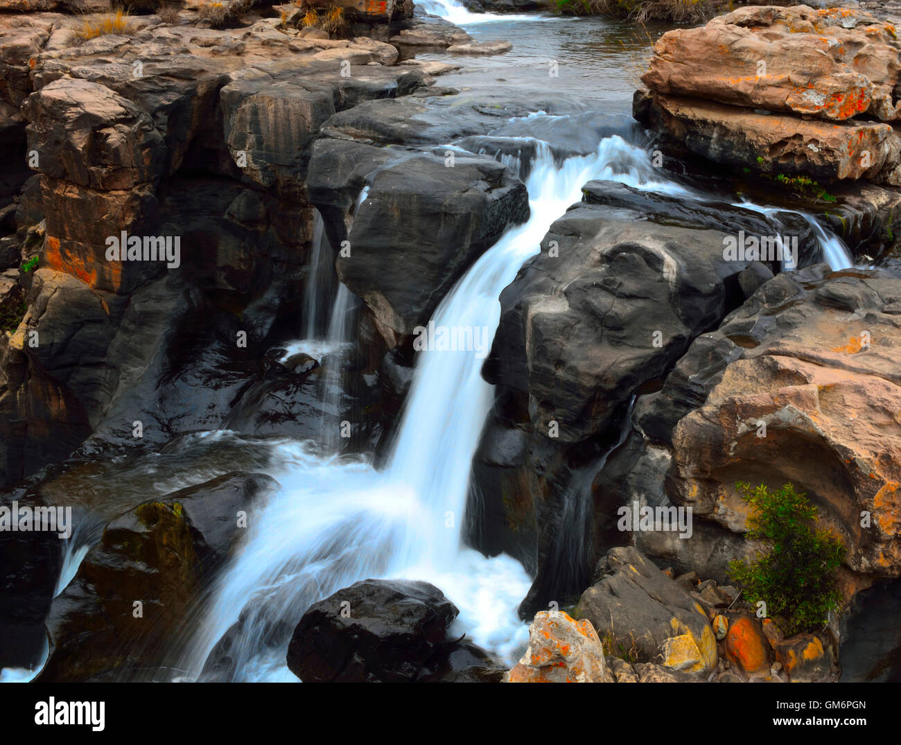 Bourke es Luck Potholes Wasserfall Felsenbad Stockfoto