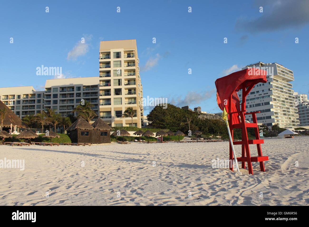 Rettungsschwimmer Stuhl in Cancun Stockfoto