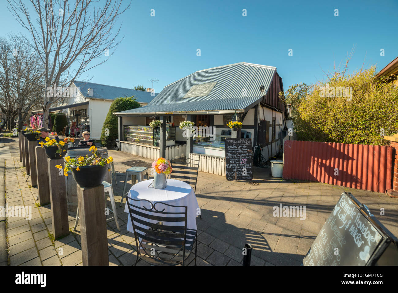 Ein Café und Providore in Hahndorf, in South Australia malerischen Adelaide Hills. Stockfoto