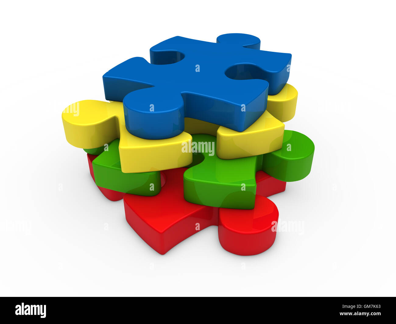 3D Puzzle aufeinander folgenden Stockfoto 3D Puzzle aufeinander folgenden Stockfoto