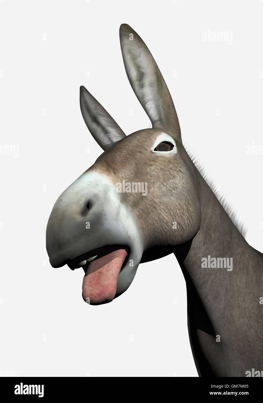 Esel lachen Sie - 3D render Stockfoto